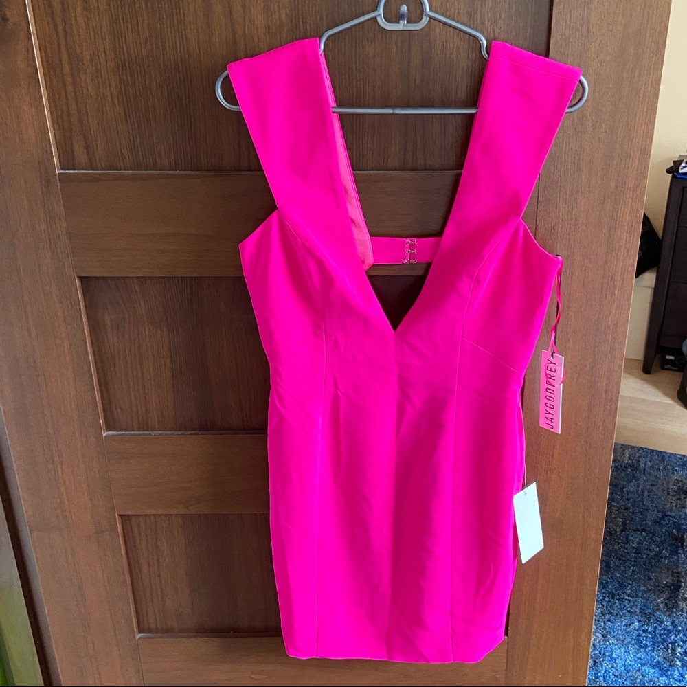 Bright Pink Mini Dress - super classy!